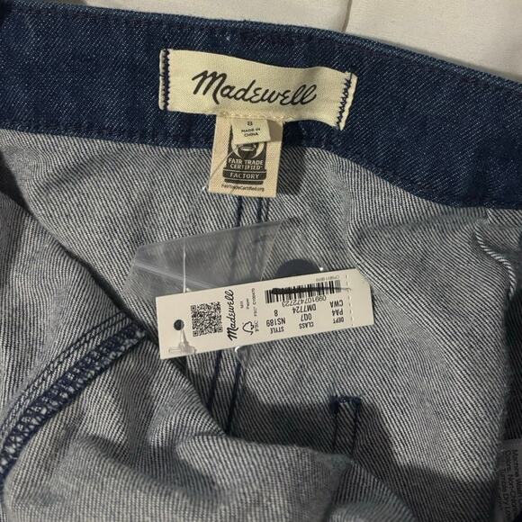 NWT Madewell Denim Cross-Back Jumpsuit in Cason Wash Size 8 - Picture 9 of 9